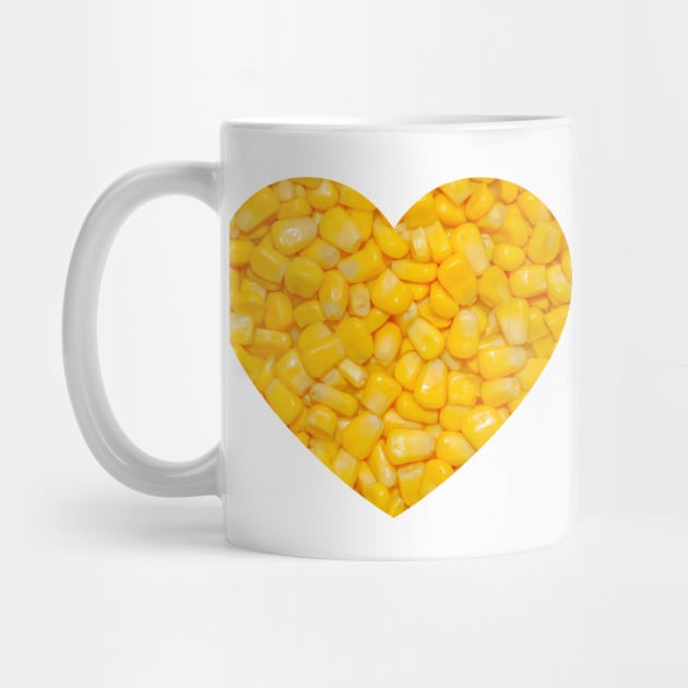 I Love Corn Heart Food Photograph by love-fi